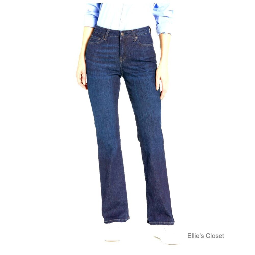 Mid-Rise Stretchy Slim Bootcut Jeans, High-Stretch Denim Blend